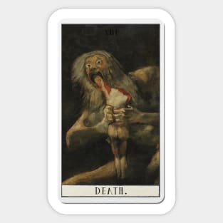 death - xiii tarot card Sticker